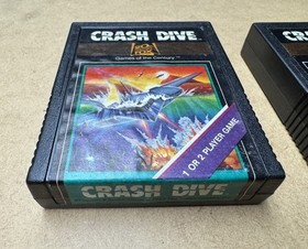 Crash Dive Atari 2600 Game Tested w/ Instruction Manual Working PAL 7800+ Rare