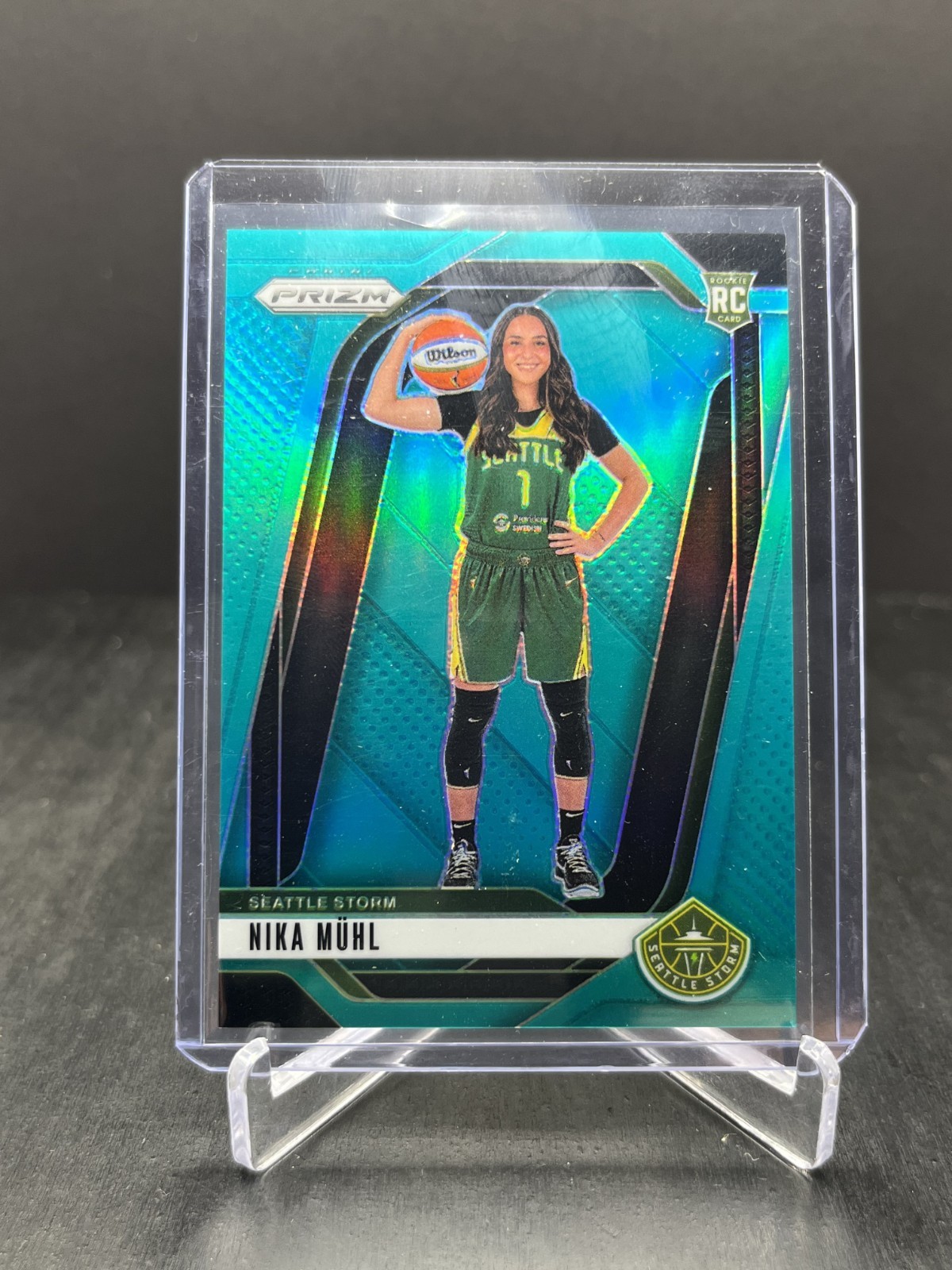 2024 Panini Prizm WNBA Basketball Nika Muhl RC Rookie Teal 32/49 #146
