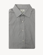 GANT DIAMOND G Men's Dark Camel Stripe Fitted Town Collar 383915 Size 39 NWT