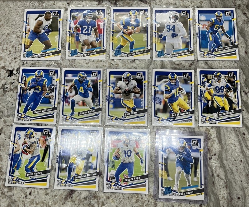 2023 Donruss Football Los Angeles Rams Team Set (14 Cards)
