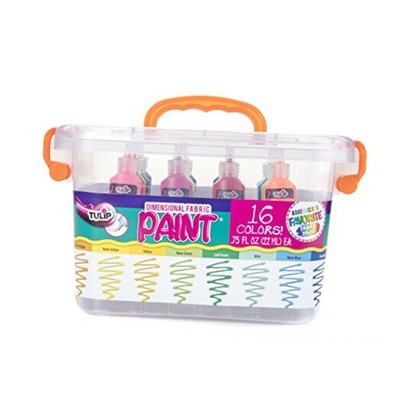  Dimensional Fabric Paint Big Box, Creative Party Kit, Includes Multi Colour