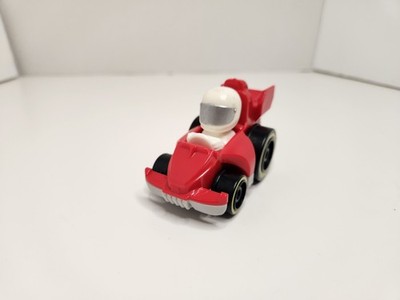 Fisher Price Little People Race Car Red Wheelies White Helmet