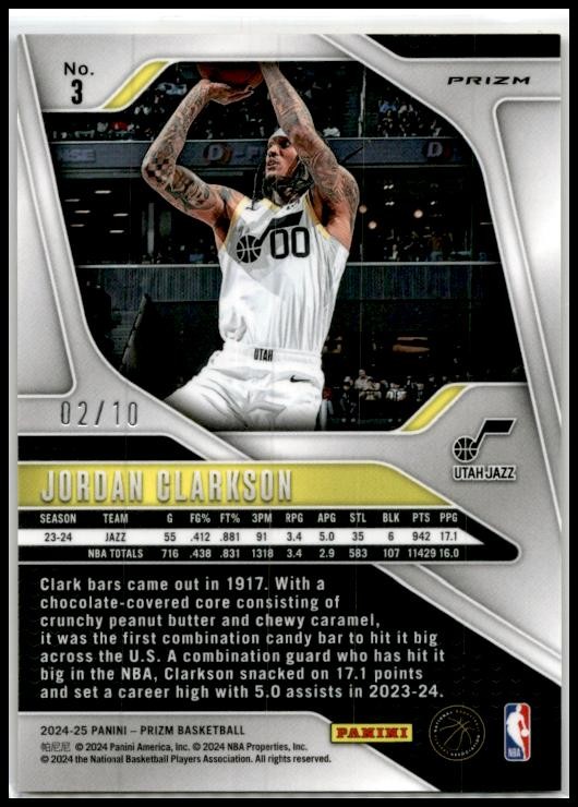 その他 JORDAN CLARKSON PSA10 PRIZM GREEN CHOICE 2024-25 Panini Prizm #3 Jordan Clarkson Green Prizm | eBay