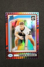 2024 Donruss #324 Tanner McLachlan Optic Rated Rookies Preview Football Emoji