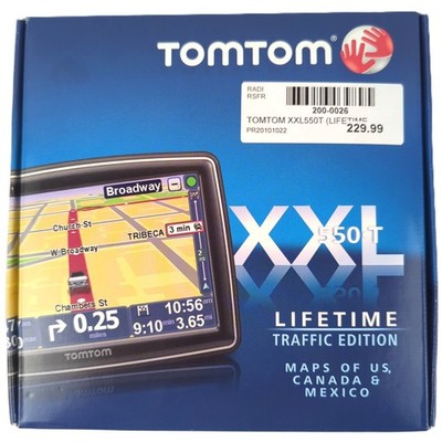 TOMTOM XXL 550T Portable GPS Navigator Lifetime Traffic US Canada Mexico 5in NEW