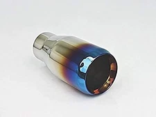 Different Trends Dt-24159Bf 3.50In Double Wall Straight W/Blue Flame Exhaust Tip