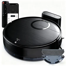 2 in 1 Robot Vacuum&Mop Combo, App/Bluetooth/Voice, Max Suction 2000Pa