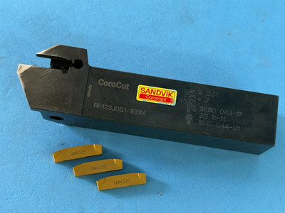 Sandvik 1'' CoroCut lathe turning grooving insert tool holder CNC RF-123J051-16BM