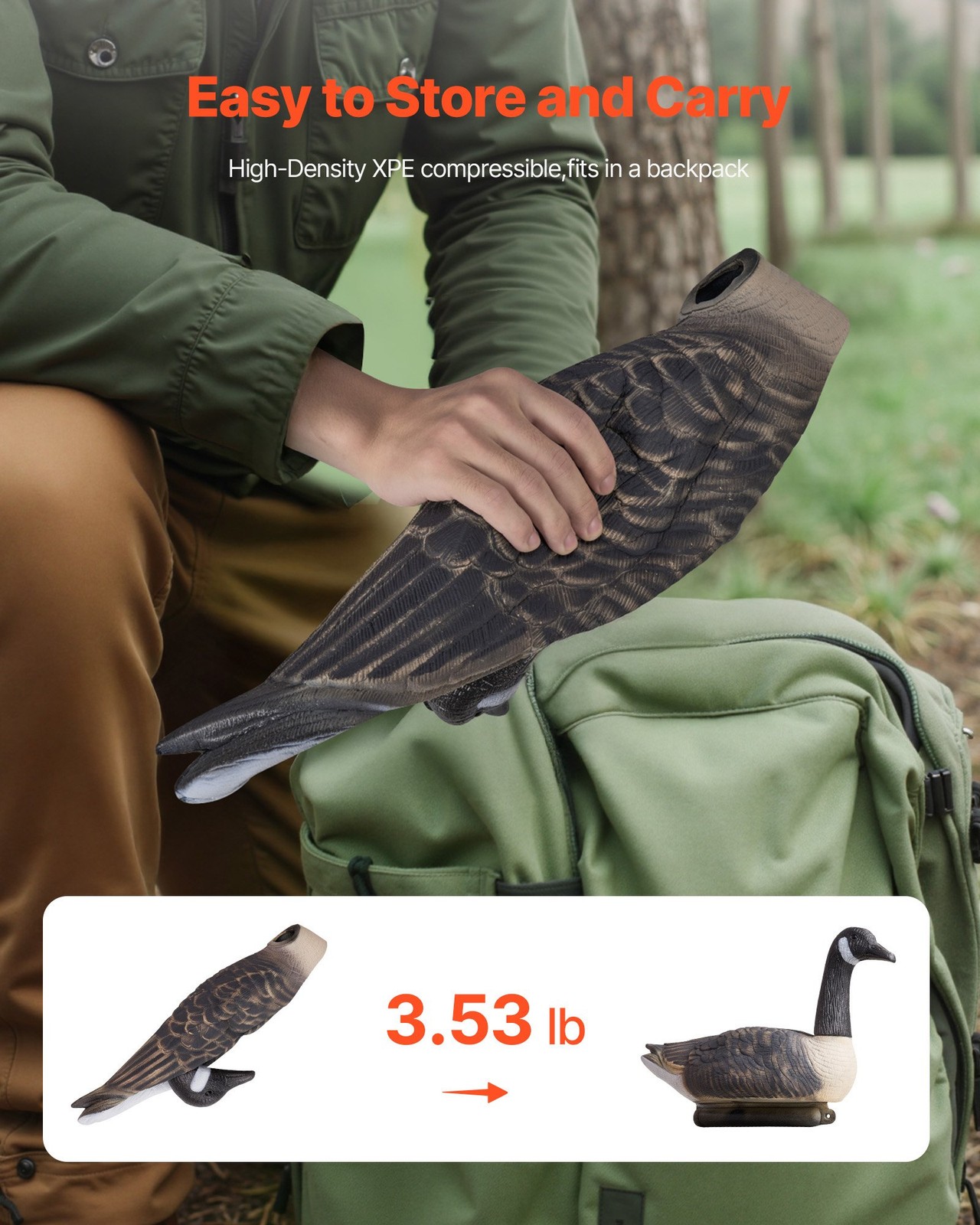 [New]Canada Goose Decoys, Outdoors Goose Decoy for Waterfowl Hunting, Durable Pl thumbnail 5
