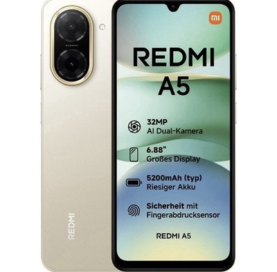 Xiaomi Redmi A5 Smartphone 64GB 3GB RAM sandy gold 4G/LTE Android Handy 5200mAh