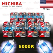 MICHIBA 12V 5000K DIAMOND Vision Xenon SUPER WHITE Halogen Headlight Bulbs Lamps