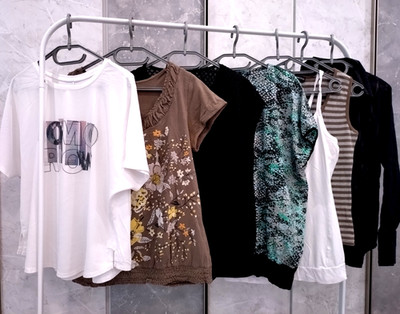 7 Teile PAKET L 42 ZARA ZERO BLUE SEVEN COLOURS OF THE WORLD Shirts Tops Bluse 