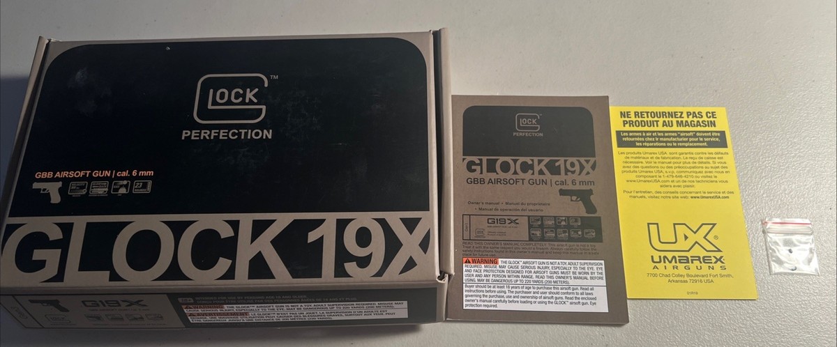 Box / Manual Only - Umarex Glock 19X GBB Airsoft Gun | eBay