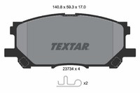 Bremsbelagsatz Scheibenbremse Textar 2373401 FüR Lexus Rx 300 MCU35_ MCU35R 350