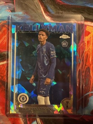 Omari Kellyman 2024-25 Topps Chrome Sapphire UEFA Chelsea  Rookie RC#106