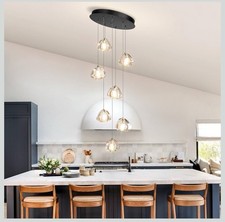 Pendant Lights for Kitchen Island Crystal Mini Chandeliers Modern LED 7 Lights