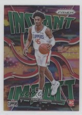 2021-22 Panini Prizm Instant Impact Green Prizm Keon Johnson #5 0b02