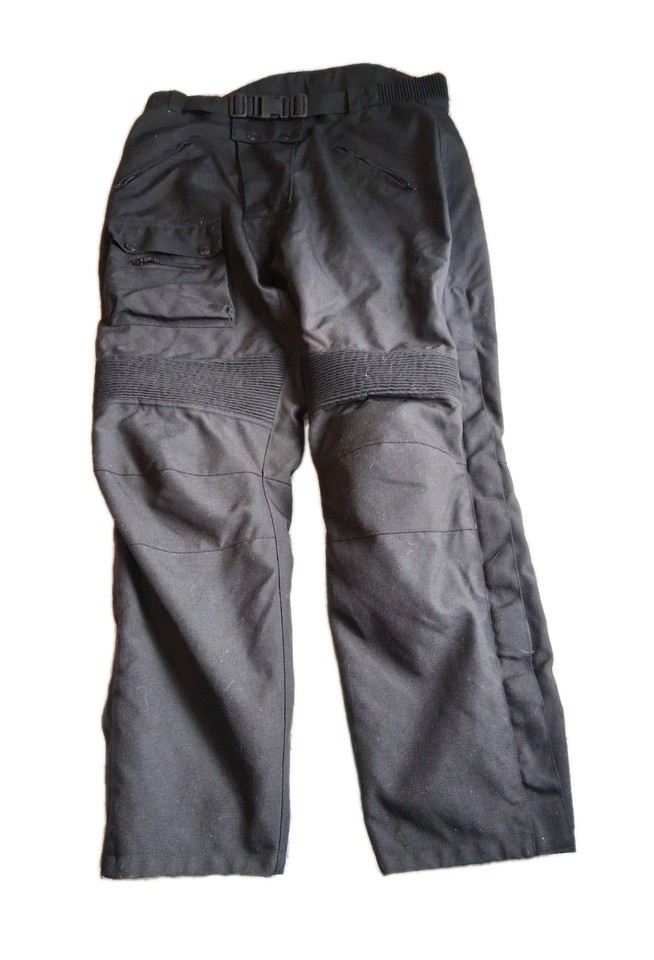 DURATRAK MEN'S BLACK MOTORCYCLE TOURING PANTS PROTECTIVE KNEE PADS ...
