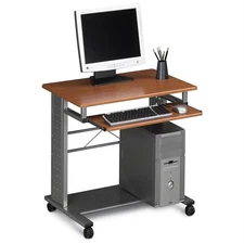 Mayline Empire Mobile Pc Workstation - Rectangle - 29.8" Height - Steel - Cherry