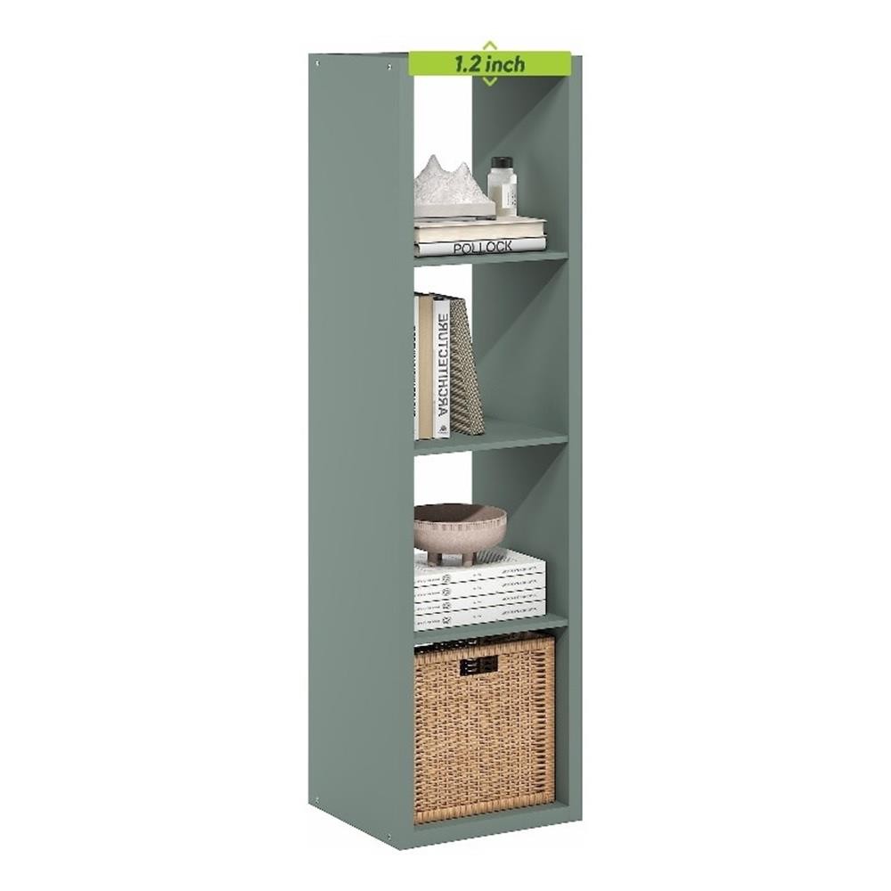 Furinno CUBICLE 4-Cube Thick Frame Reversible Open Back Book