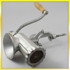 Sammlerstück Vintage alt selten Tisch Schreibtisch Fleischwolf Fleischwolf Stahl Maschine silber