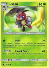 POKEMON CARD LEDIAN 10/147 NO 166 FIVE STAR POKEMON TCG CCG