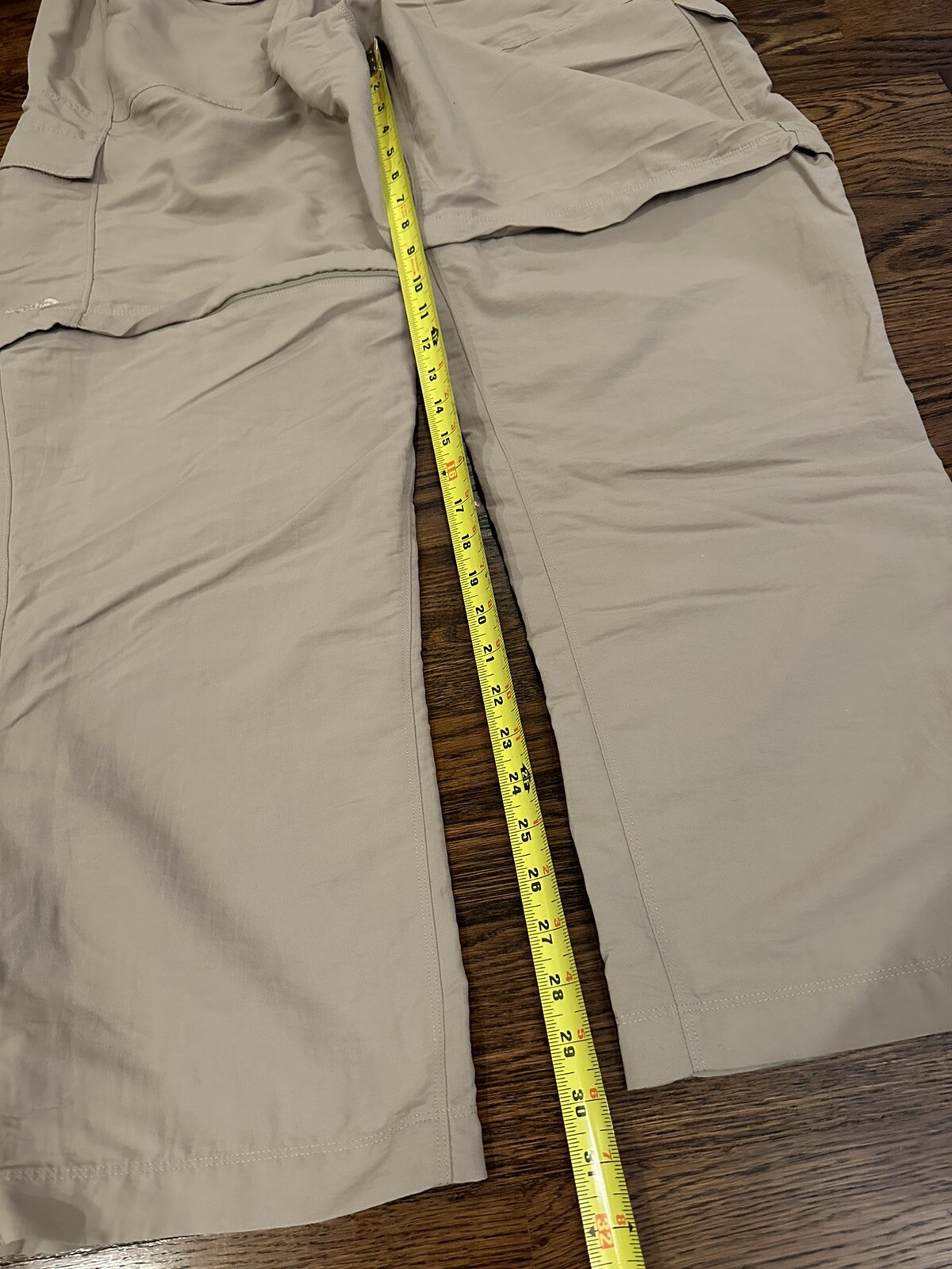 The North Face Mens Convertible Pants Hiking Fishing Outdoor Sz XL Beige