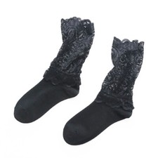 Women Lady Lace Slouch Socks Hollow Out Japanese Princess Warm Stacked Socks