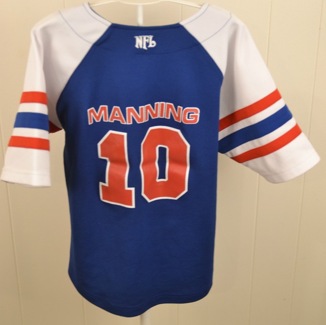 Reebok New York Giants Eli Manning 10 NFL Baseball Jersey Youth Large