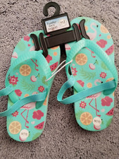 Dolgencorp Toddler Girl sz M 7/8 Flip Flops with Ankle Strap Beach
