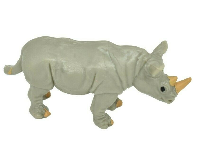 Rhino, White Rhinoceros, Plastic Toy Animal, Realistic Figure 2.75
