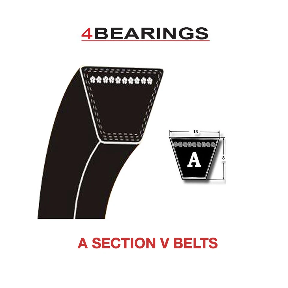 V BELT A SECTION SIZES A78 - A125 V BELT 13MM X 8MM
