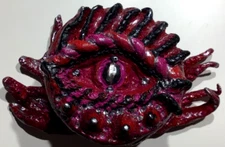 Stash Jar Homemade Polymer Clay Glass Dragon Eye "Winged Dragon Eye"