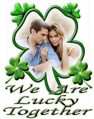 Your couple picture on a T shirt with our Saint Patrick's Day design  