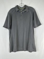 Tommy Bahama Polo Shirt Mens Size M Gray Short Sleeve Golf Casual