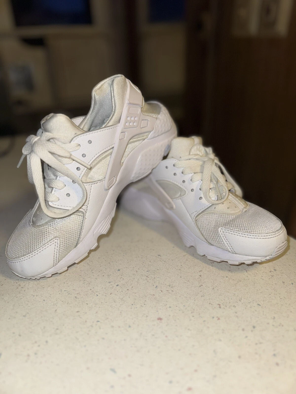 Taglia 4 (GS) Nike Huarache Run Low Bianco Puro Platino