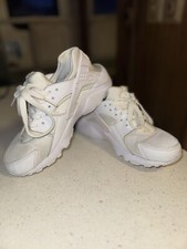 Size 4 GS - Nike Huarache Run Low White Pure Platinum