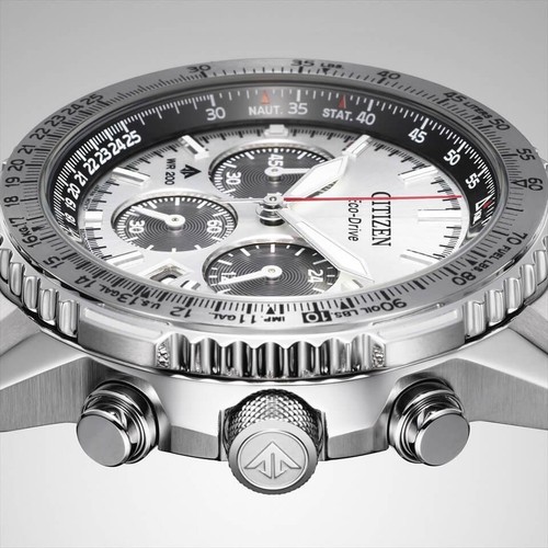 CITIZEN PROMASTER SKY CA4660-61A Chronograph Eco-Drive Watch Silver Dial 40mm - Picture 6 of 9