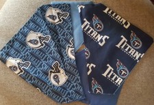 TENNESSEE TITANS NFL HOMEMADE 2 SIDED DOG SCARF (PICK SIZE)