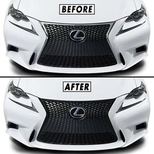 Chrome Delete Blackout Overlay For 2014-16 Lexus Is Front Bumper Grill Trim Chrome Delete Blackout Overlay For 2014-16 Lexus Is Front Bumper Grill Trim