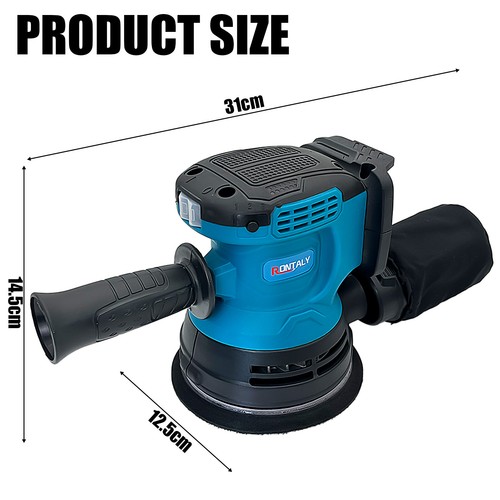 Akku Exzenterschleifer 125mm Schleifteller Schwingschleifer Für 18V Makita Neu - Bild 7 von 8