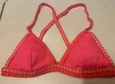Victoria's Secret  Hot Pink Triange Swim Top Sz- M