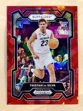 2024 Panini Prizm Draft Picks Basketball Red Ice Prizm Tristan Da Silva RC #61
