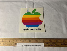 1984 Decal Sticker Apple Computer MAC Apple Computer Unused 4 1/4" inch Rainbow
