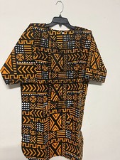 African clothing for men-Dashiki S-5X black and gold