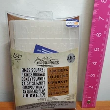 Sizzix Tim Holtz Texture Fades Subway & Stencil Set Embossing Folders New