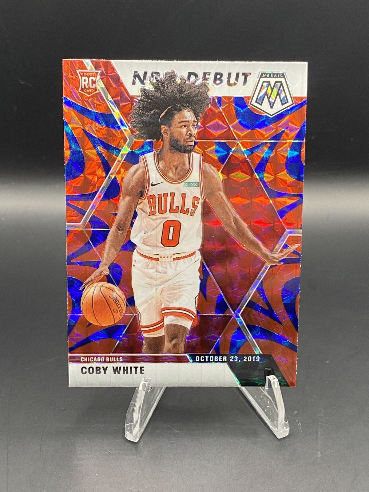 2019-20 COBY WHITE PANINI MOSAIC NBA DEBUT RED ROOKIE RC #264 REACTIVE