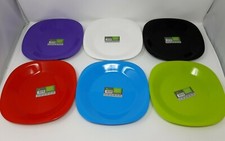 Premium Quality Eco Plastic Medium Plate 23cm Pastel Colour Party Picnic BBQ New