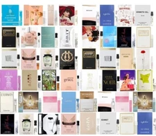 10 Assorted Women Perfume Samples + gift pouch (No Duplicates)