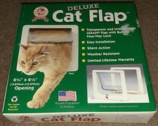 Cat Flap Deluxe Small Clear Door 6.25 x 6.25 Opening Locking